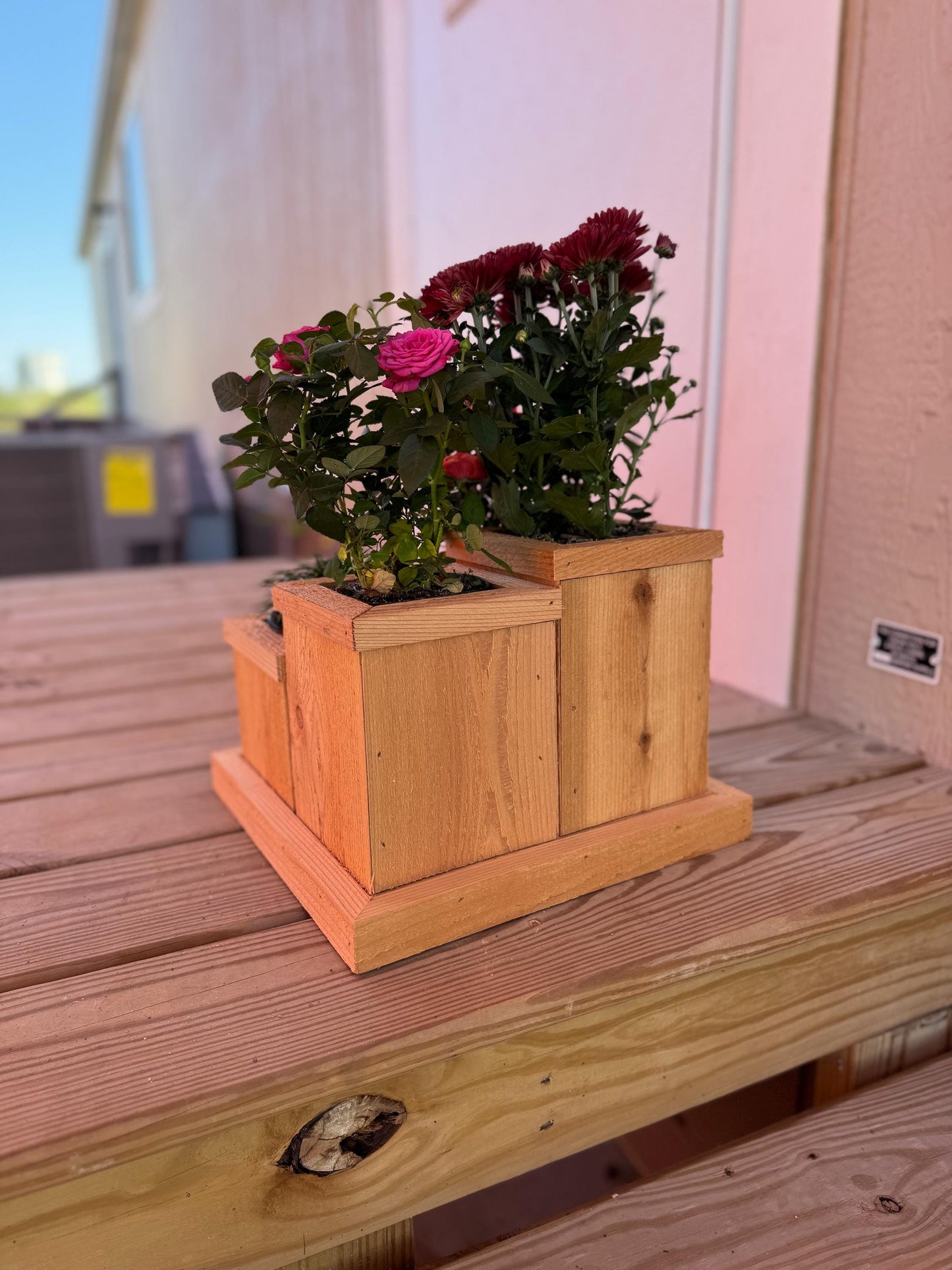 Cedar Wood Planter/ Herb Garden