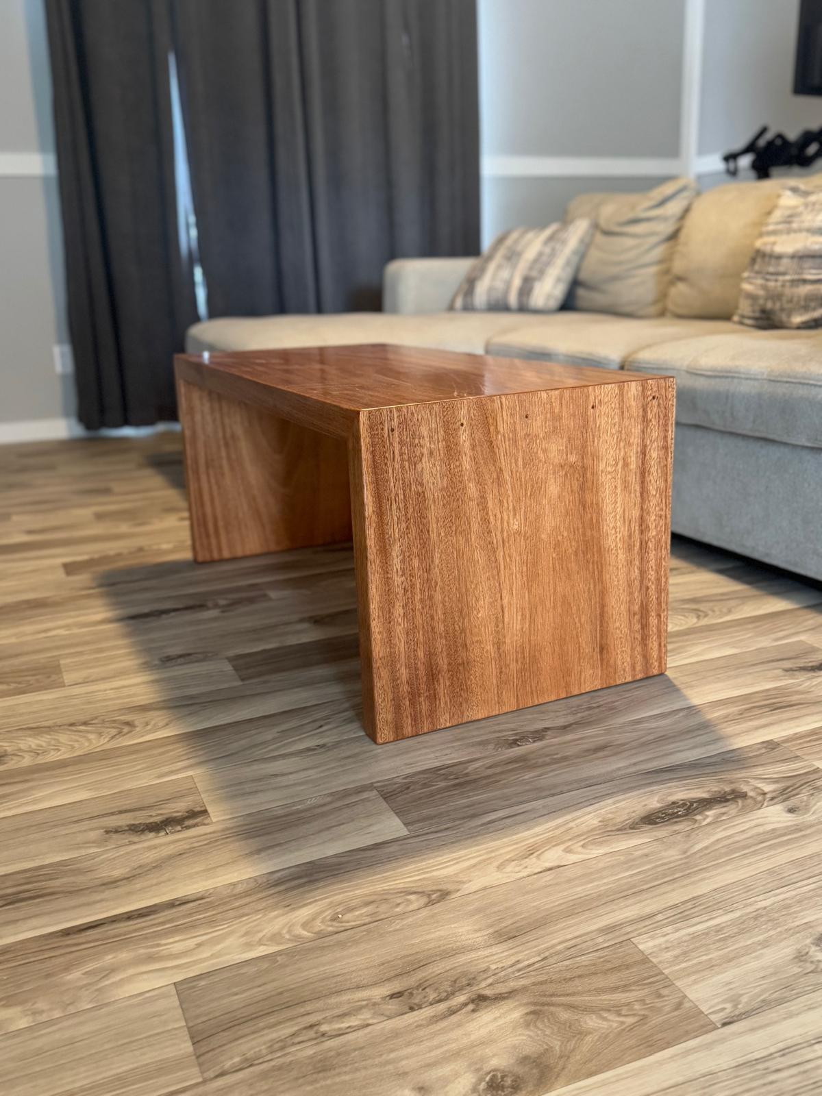 Mahognay Waterfall Coffee Table